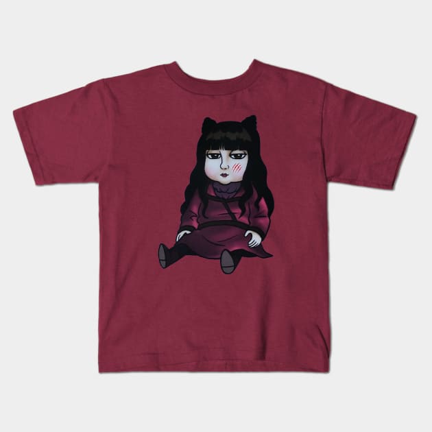 Nadja Doll Raw Kids T-Shirt by umarerikstore